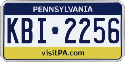 PA license plate KBI2256