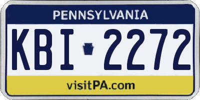 PA license plate KBI2272