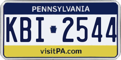 PA license plate KBI2544