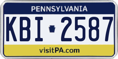 PA license plate KBI2587