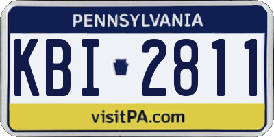 PA license plate KBI2811
