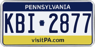 PA license plate KBI2877