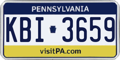 PA license plate KBI3659