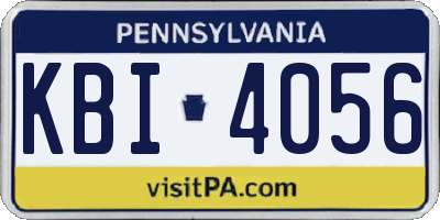 PA license plate KBI4056