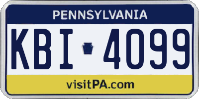 PA license plate KBI4099