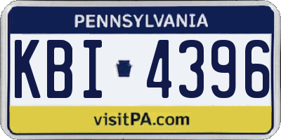 PA license plate KBI4396