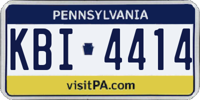 PA license plate KBI4414
