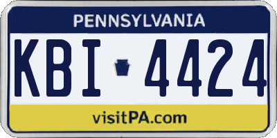 PA license plate KBI4424