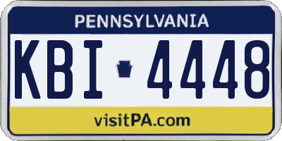 PA license plate KBI4448