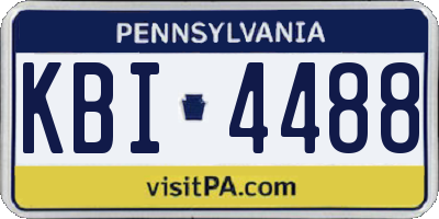 PA license plate KBI4488