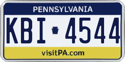 PA license plate KBI4544