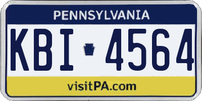 PA license plate KBI4564