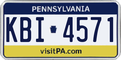PA license plate KBI4571