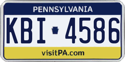 PA license plate KBI4586