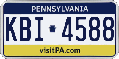 PA license plate KBI4588