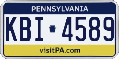 PA license plate KBI4589