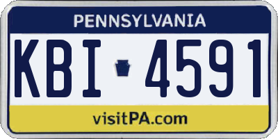 PA license plate KBI4591
