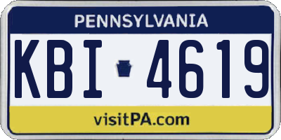 PA license plate KBI4619