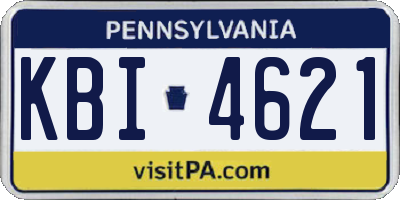 PA license plate KBI4621