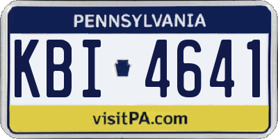 PA license plate KBI4641