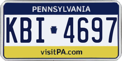 PA license plate KBI4697