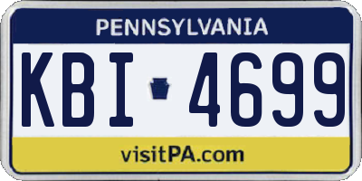 PA license plate KBI4699