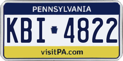 PA license plate KBI4822