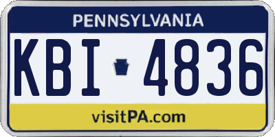 PA license plate KBI4836