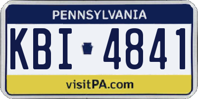 PA license plate KBI4841