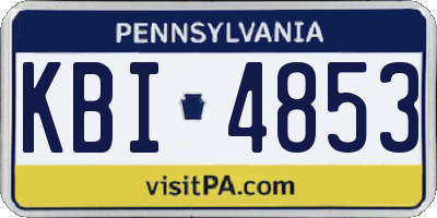 PA license plate KBI4853