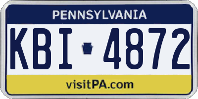 PA license plate KBI4872
