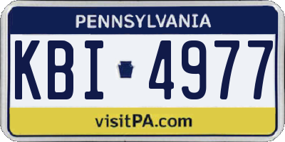 PA license plate KBI4977