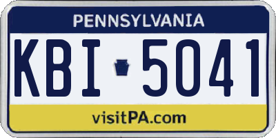 PA license plate KBI5041