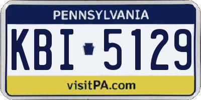 PA license plate KBI5129