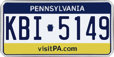 PA license plate KBI5149