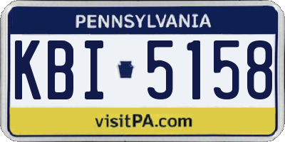 PA license plate KBI5158