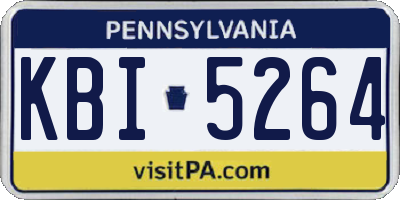 PA license plate KBI5264