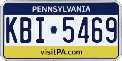PA license plate KBI5469