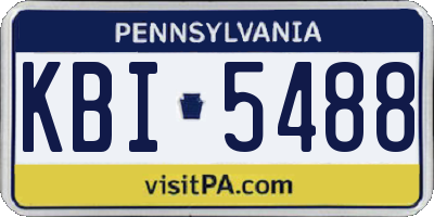 PA license plate KBI5488