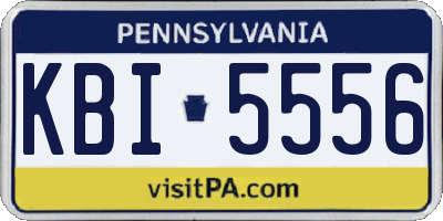 PA license plate KBI5556