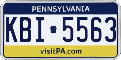 PA license plate KBI5563