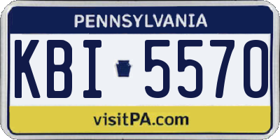 PA license plate KBI5570