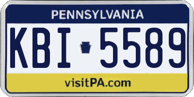 PA license plate KBI5589