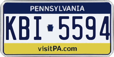 PA license plate KBI5594