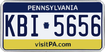 PA license plate KBI5656