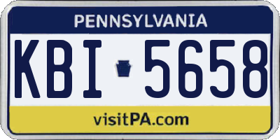 PA license plate KBI5658