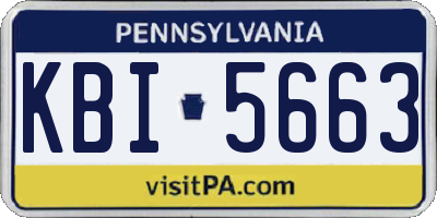 PA license plate KBI5663