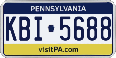 PA license plate KBI5688
