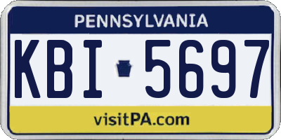 PA license plate KBI5697