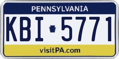 PA license plate KBI5771
